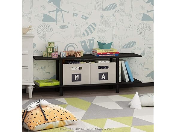 Furinno 2-Tier Shelf Black