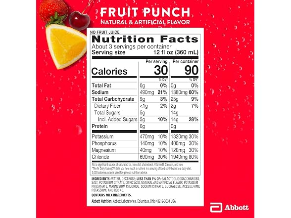 Pedialyte Sport Fruit Punch 1L