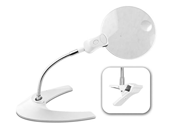OttLite 5 Inch Led Magnifier With Clip