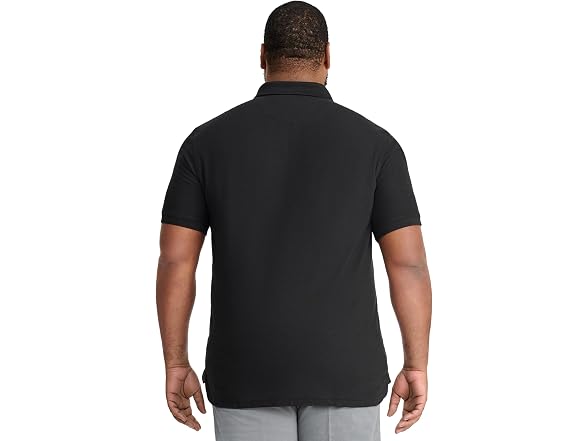 Black Short Sleeve Collared Polo Shirt