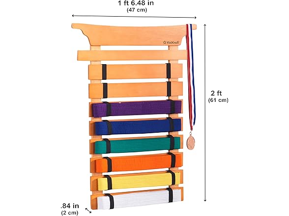 KidKraft Martial Arts Wooden Belt Holder