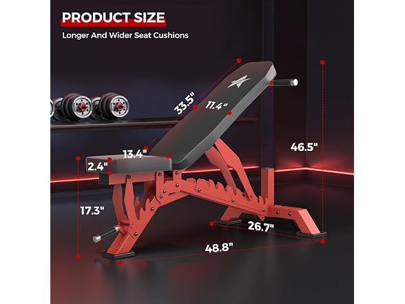 STACOO Adjustable Bench Press 1300lb