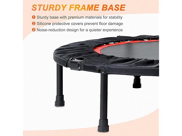 48" Foldable Mini Trampoline for Adults 600 LB