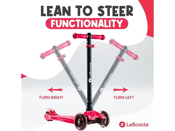 Lascoota Kick Scooter with Seat -