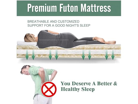 NeuType Futon Sleeping Mat, Your Choice