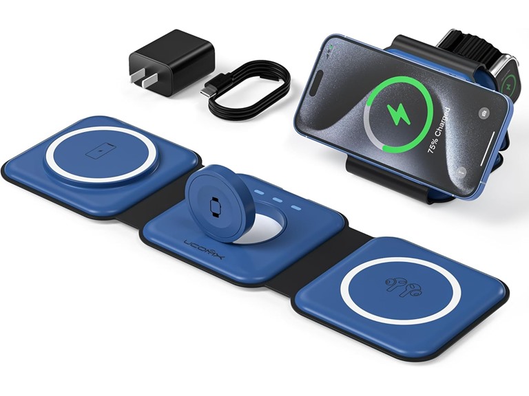 UCOMX A151(BLUE) 3-in-1 Charging Station (Blue) Blue
