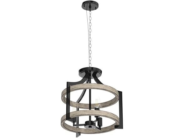 BesLowe 3-Light Rustic Farmhouse Pendant Hanging Light