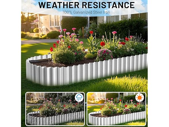 Lubaku Corrugated Garden Edging Border