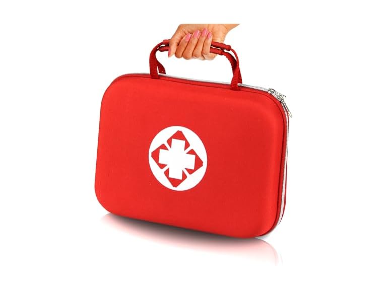 Monoki Home First Aid Kit Handheld Bag Red Red