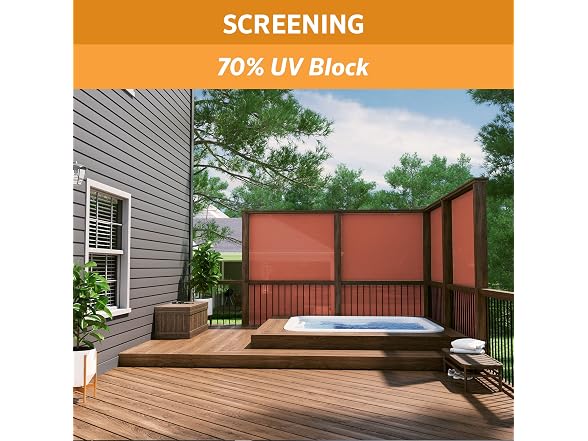 Coolaroo 70% UV Block Prvacy & Screening Fabric, 6'x15' Roll