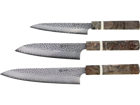 Cold Steel Japanese VG-10 Damascus 3-Piece Kitchen Knife Set