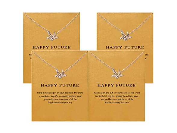 Hundred papercrane Friendship Necklace 4 Set