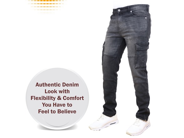 2Pk Asst Mens Stretch Cargo Jeans