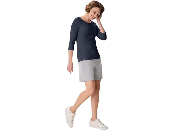 Hanes Women Stretch Cotton Raglan Sleeve Tee