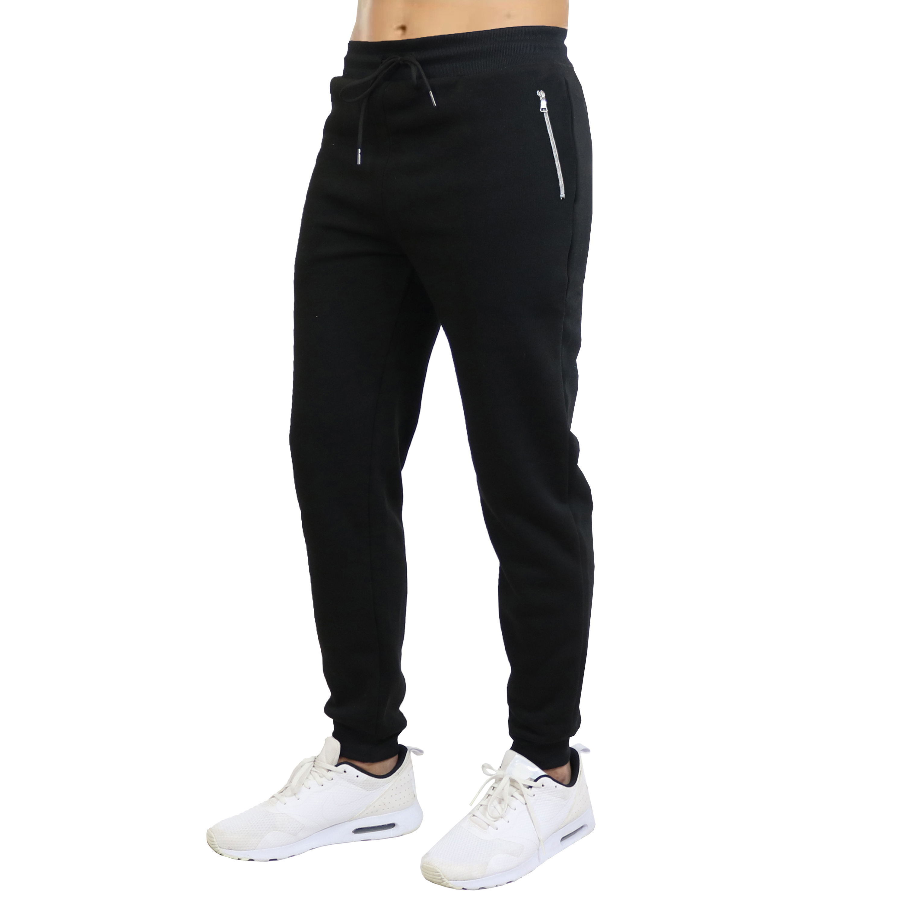 3Pk Asst Mens Fleece Joggers w-Zip Pockets - Gallery 11