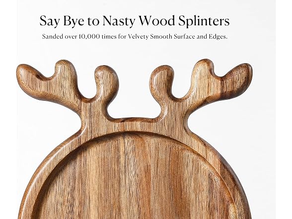 DOFIRA Acacia Antler Serving Platter