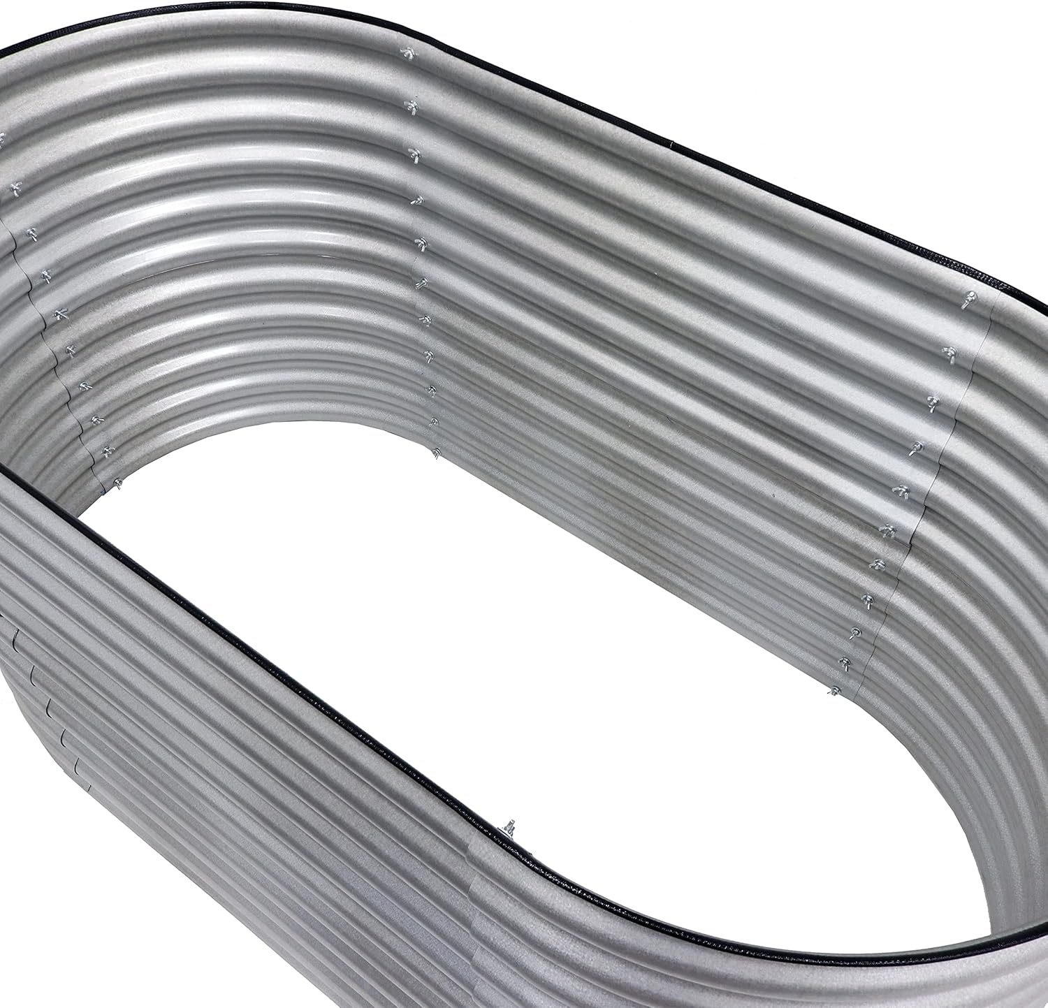 Sunnydaze 62.5" Oval Garden Bed - Silver - Gallery 18