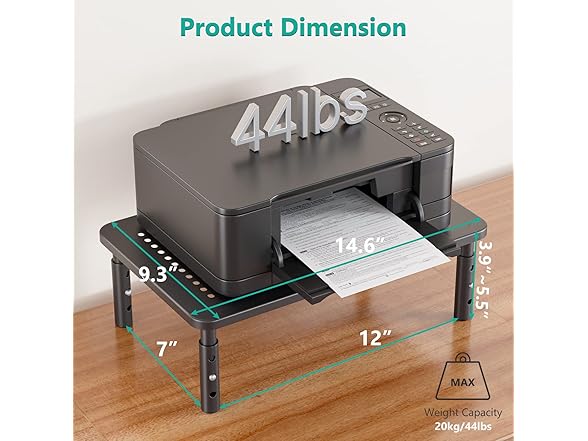(2 Pack) WALI Desk Monitor Riser