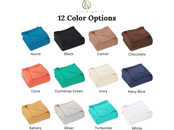 Superior King Waffle Weave Cotton Blanket