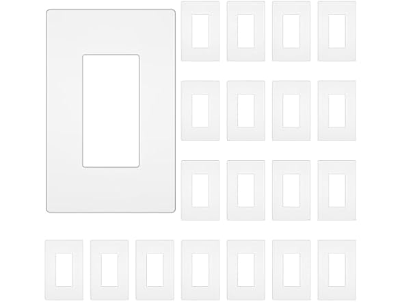 TAKETEK Screwless Decorator Wall Plate, 20 Pack