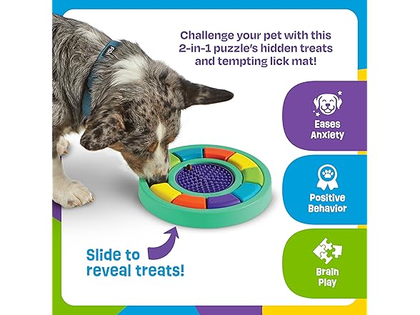 Brightkins Color Wheel Treat Puzzle & Lick Mat