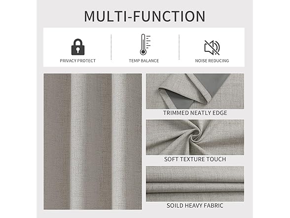 Joydeco Blackout Curtains, 63" Length