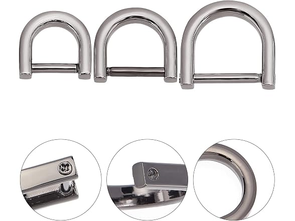 GORGECRAFT 1 Box 3 Sizes 12PCS D-Rings