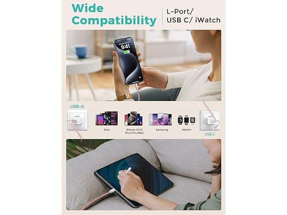 3-in-2 USB C Cable Apple Watch/iPhone Pk