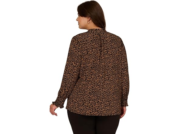 Adrianna Papell Ruffle Top Leopard (2X)