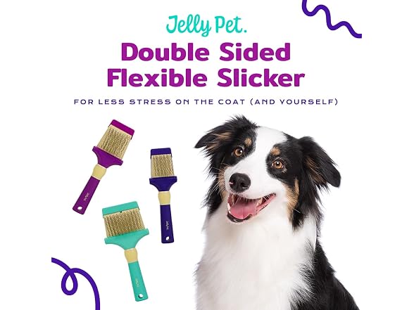 Jelly Pet Double Sided Dog Slicker Brush, Lo