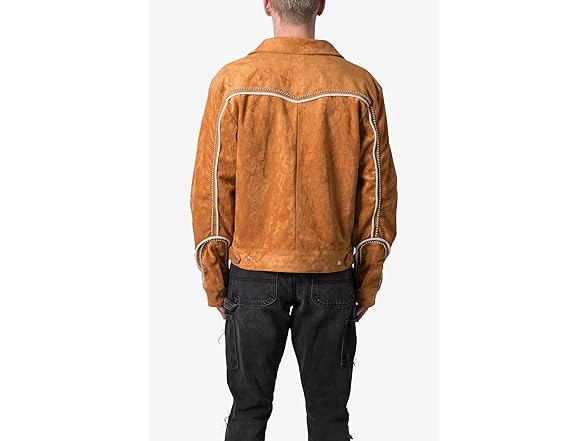 Men's Suede Jacket Orange