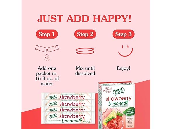 True Lemon Strawberry Lemonade 30ct (Pack of 1)