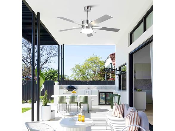 Parrot Uncle 52 Inch Silver Ceiling Fan