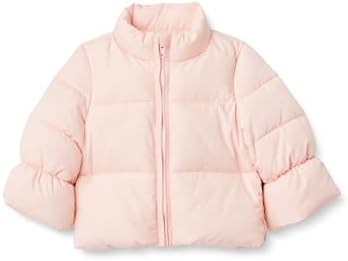 Amazon Essentials x Sofia Grainge Baby Girls' Taffeta Puffer Jacket, Light Pink, 24 Months