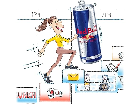 4PK Red Bull Energy Drink with 80mg Caffeine