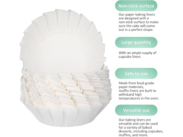 Magiclulu Mini Cupcake Liners 200 Count
