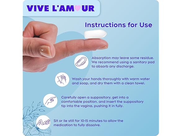 Vive L'Amour BC075525100436 Vaginal Moisturizing Supposito