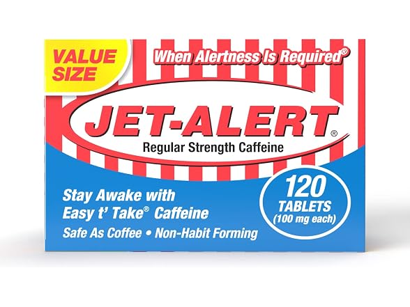 Jet Alert Caffeine 100 mg 120 Tablets