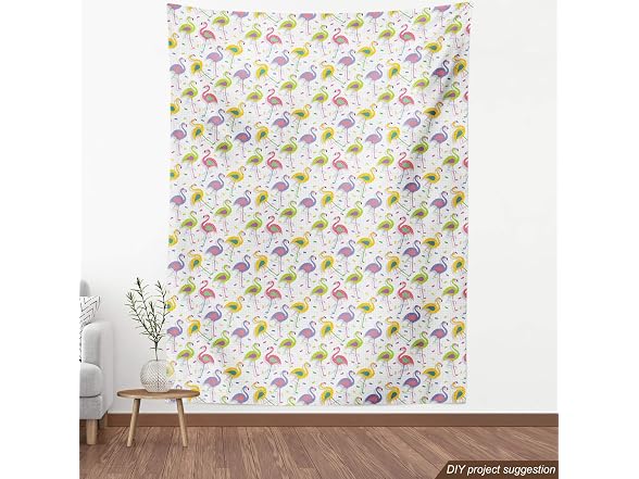 Ambesonne Flamingo Fabric by The Yard