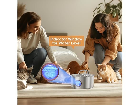 tomxcute Tomxcute Cat Water Fountain Stainless