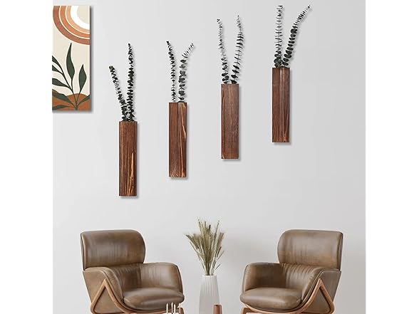 Wooden Wall Planter Set of 4