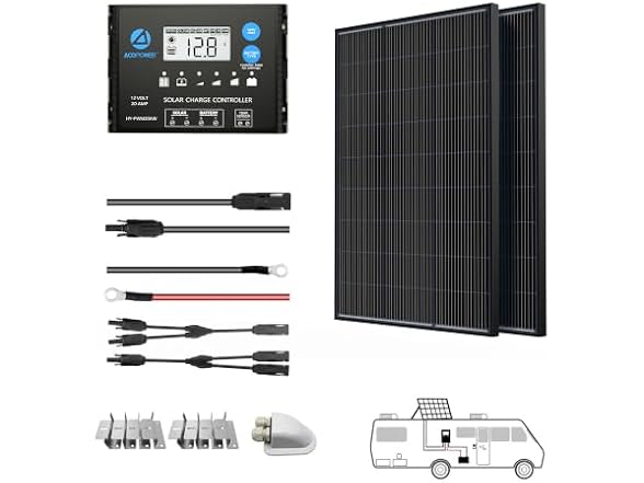 200W N-Type 12V Bifacial Solar Kits