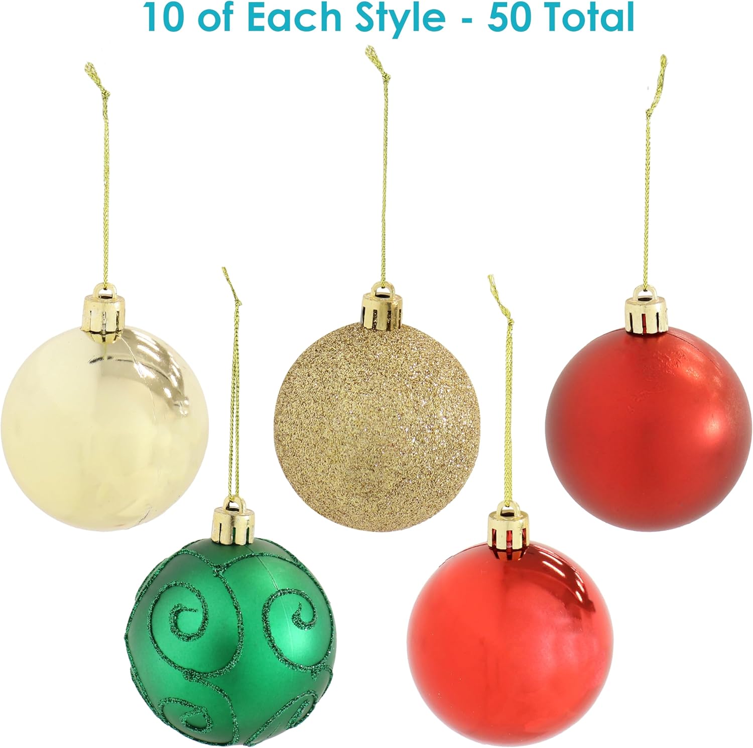 Sunnydaze Decor 50pc Ornament Set - Gallery 17