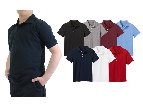 Boys 3PK Short Sleeve Uniform Polo