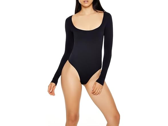 Forever 21 (L) Seamless Long-Sleeve Bodysuit