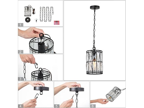 Savonnerie Crystal Pendant, 5.5" Dia