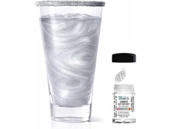 Edible Silver Glitter Drink Dust 3 Gram Shaker