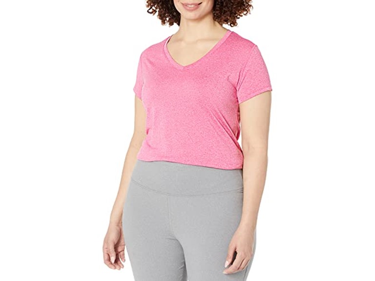 Hanes Womens Sport Performance V-Neck Tee