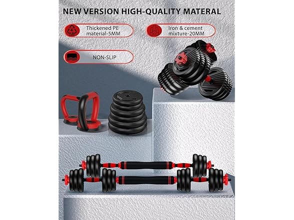 UNNMIIY Adjustable Dumbbells | 45lbs