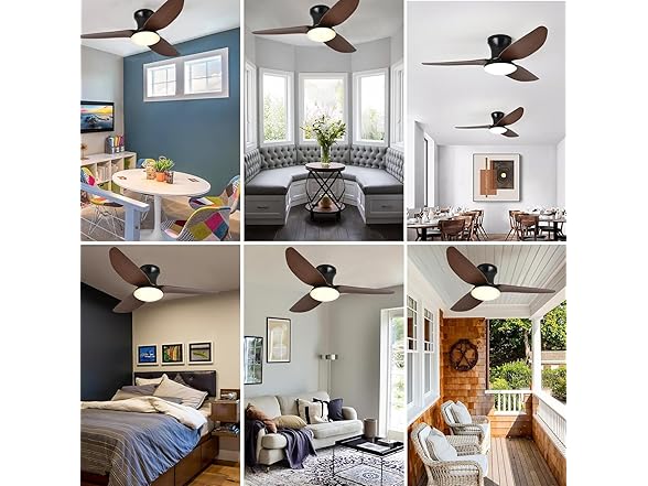ANKBOY Bedroom Ceiling Fans with Lights